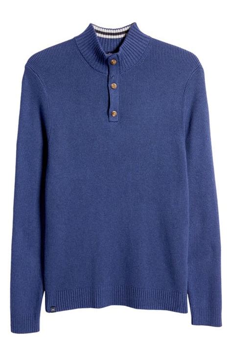 Mizzenmain Cassady Thermal Mock Neck Henley Sweater Editorialist