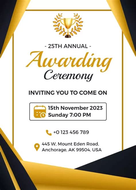 Awards Ceremony Invitation Templates PhotoADKing