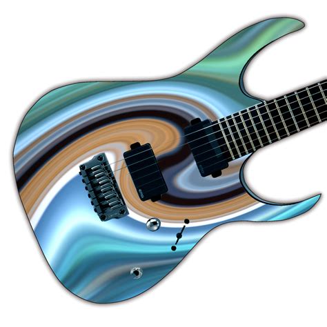 Custom Guitar Skin Wrap Laminated Air Lease Printed Decal Vinyl Blue