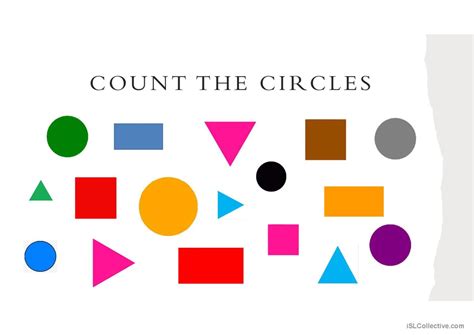 Counting Shapes Vocabulary Flashca English Esl Powerpoints