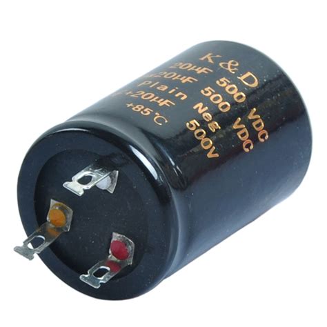 1pc Can Electrolytic Capacitor 20 20uf 500V Guitar Tube Audio Hi Fi