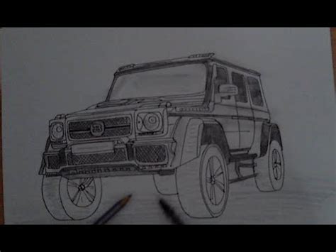 How To Draw A Mercedes G Class X Brabus Car Step By Step