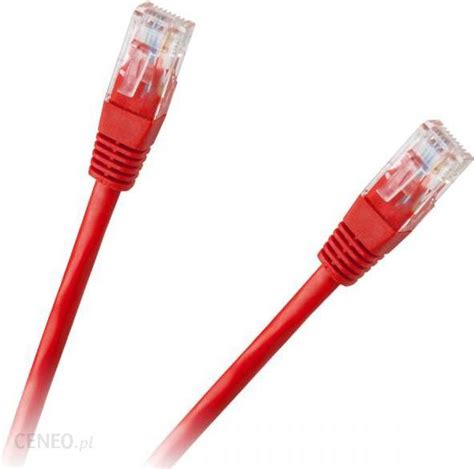 Patchcord Kabel Utp 8C Wtyk Wtyk 1 5 M Cca Czerwony Cat 6E Opinie I