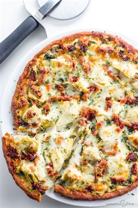 Artichoke Pizza Recipe With Spinach Sun Dried Tomatoes White Sauce