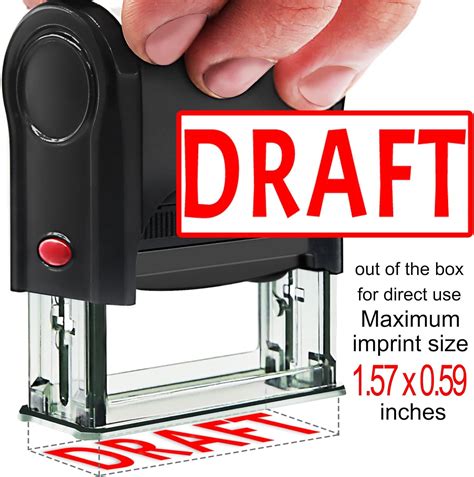 Amazon Bertiveny Draft Stamps Self Inking Office Draft Stamps