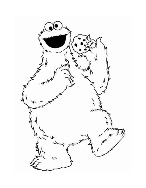 Cookie Monster Coloring Pages (Free Printable PDF)