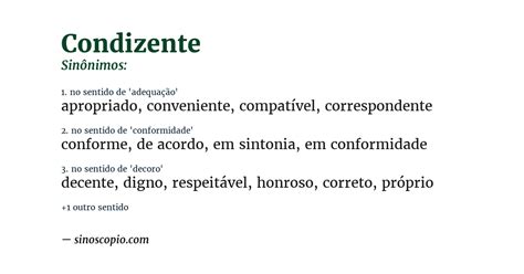 O Que Significa Condizente - Sinônimos de Condizente [por sentido] - Sinoscópio