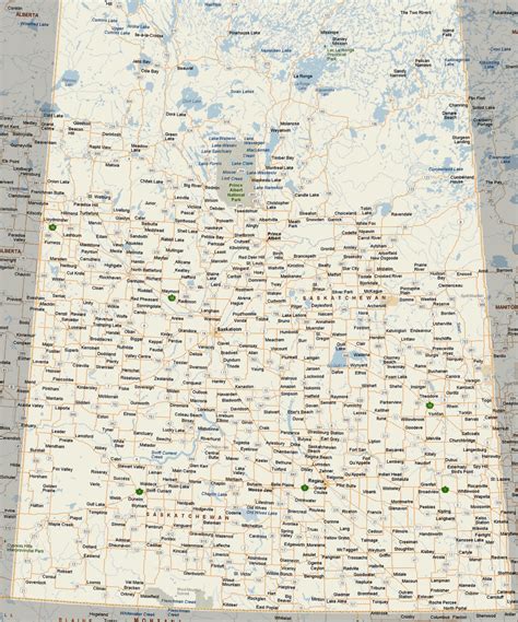 Saskatchewan Map (South) - Listings Canada