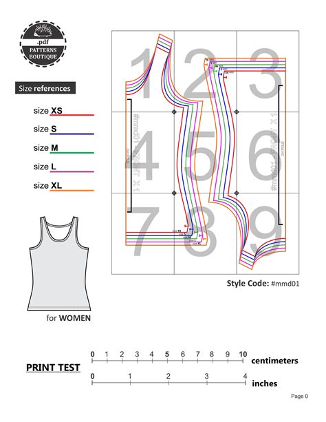 Tank Top For Women Pdf Sewing Pattern Youtube Sewing Video Etsy