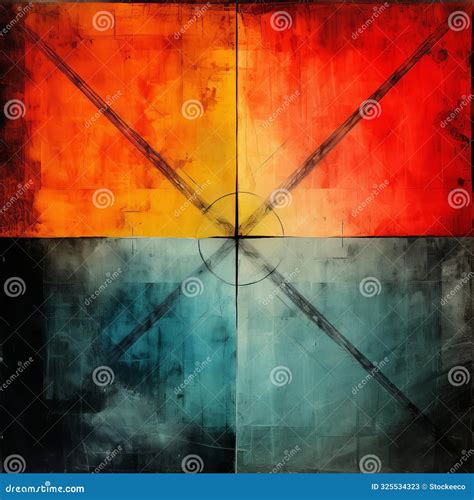 Experimental Symmetrical Modern Art By Drake And Drake Artists Stock