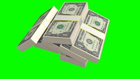 Money Falling Green Screen Stock Video Footage for Free Download