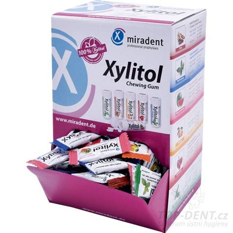 Miradent Xylitol žvýkačky MIX 200x2ks TOP DENT Vše pro dentální hygienu