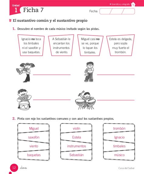 Comparte Y EnseÑa 2º 3º 4º Nombres Propios Y Comunes