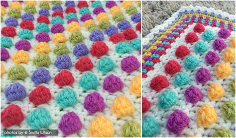 Rainbow Bobble Blanket Crochet Pattern Simple Crochet Ideas