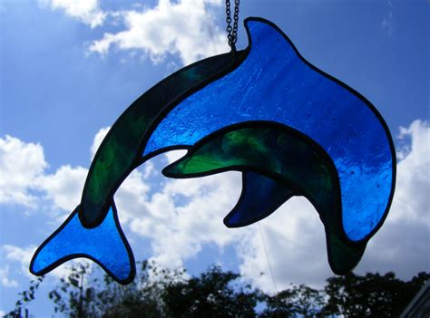 Stained Glass Dolphin Folksy