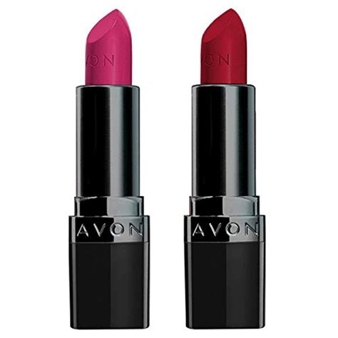 Avon True Color Perfectly Matte Lipstick Splendidly Fuchsia Red