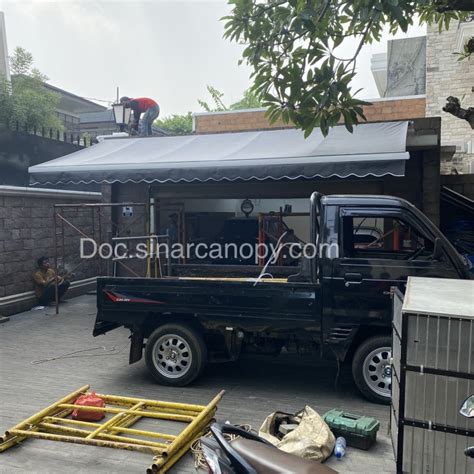 Jual Awning Kanopi Buka Tutup Manual Otomatis Jakarta Barat