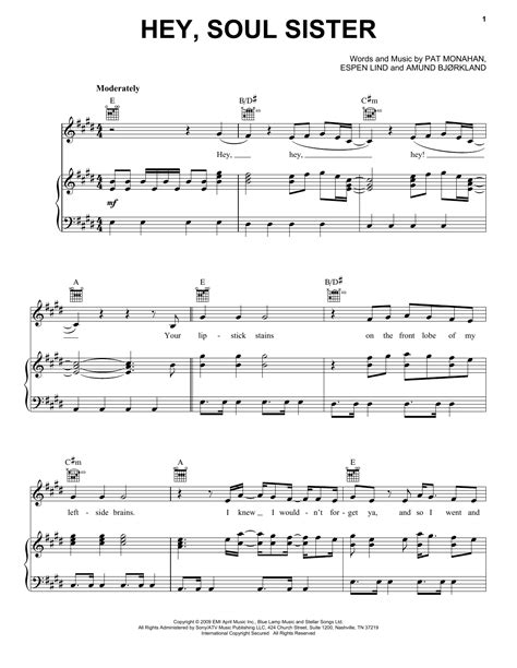 Hey, Soul Sister | Sheet Music Direct