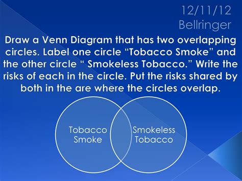 12 11 12 Bellringer Draw A Venn Diagram That Has Two Overlapping