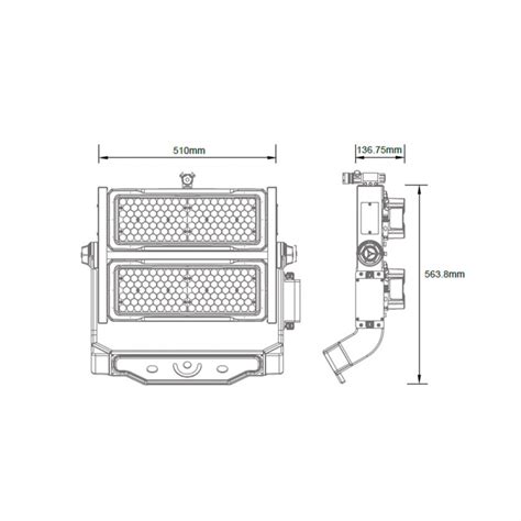 Foco Led Stadium Profissional Samsung W Lm W Regul Vel Dali