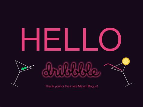 Hello Dribbble By Nina On Dribbble