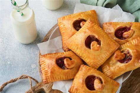 Valentines Day Heart Shaped Hand Pies Mini Puff Pastry Or Hand Pies