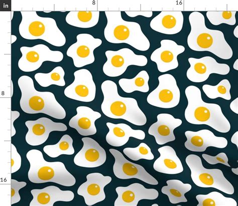 Fried Eggs Masculine Breakfast Fabric Spoonflower