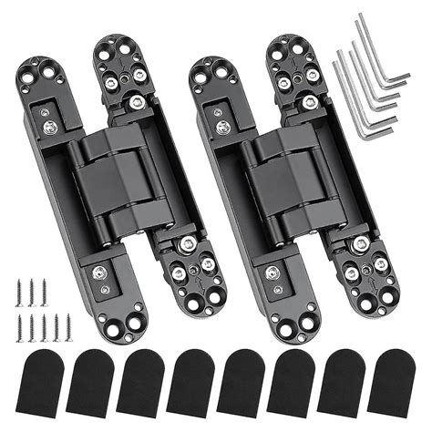 6inch Door Hinges Zinc Alloy Invisible Hinge 3 Way Adjustable Butt