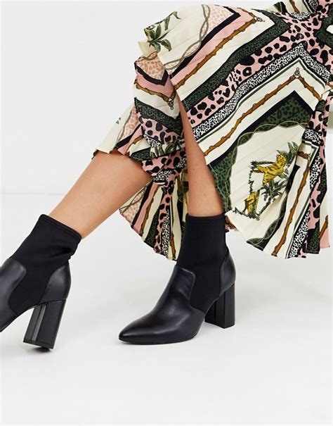 Stradivarius Heeled Boot In Black Asos Heeled Boots Must Haves