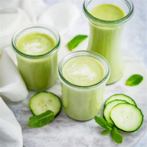 Soupe Froide De Courgette Concombre Et Menthe