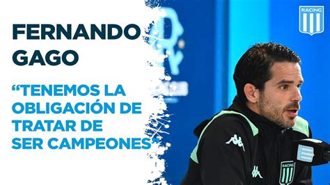 Conferencia De Prensa De Fernando Gago Copa LPF Fecha 5 Racing 2