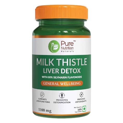 Buy Pure Nutrition Milk Thistle Liver Detox 1100 Mg 60 Tablets 19