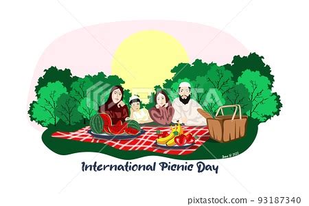 International And National Picnic Day Vector Stock Illustration