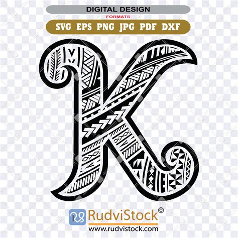 Samoan Design Letter K Rudvistock