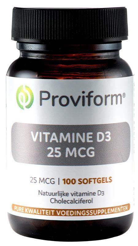 Proviform Vitamine D3 25 Mcg 100 Softgels Nu 12 50 Medicijnen Nl