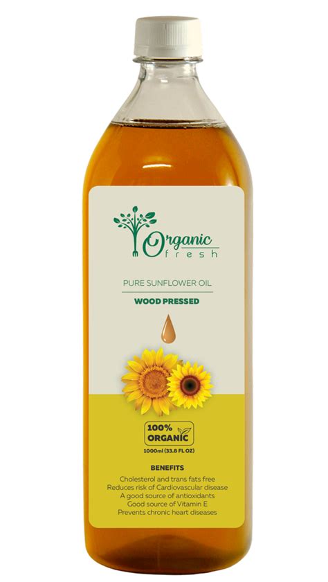 Lowers Cholesterol Sunflower Cold Pressed Wood Pressed Oil Packaging