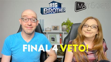 Big Brother 23 Live Feed Spoilers Who Won The Final Four Veto Day 74 Bb23 Youtube