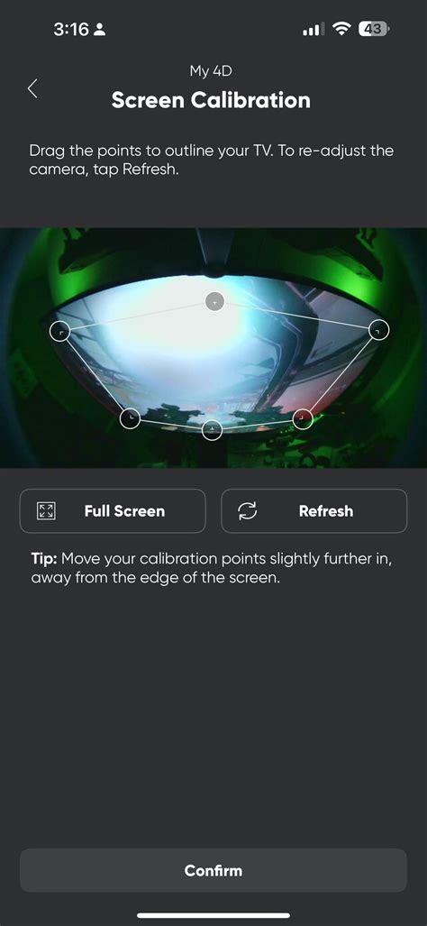 4D camera picking up a massive glare in the upper middle of my screen