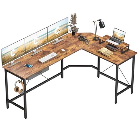 CubiCubi L Shaped Desk Computer Corner Desk Home Office Gaming Table