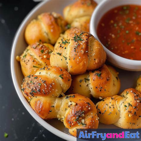 Air Fryer Garlic Knots Easy Amazing Recipe AirFryAndEat