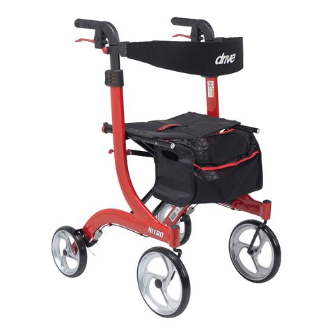 Drive Medical Nitro Aluminum Rollator Tall Height 10 Cast