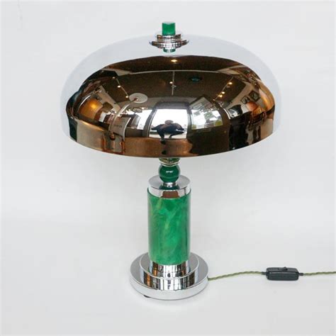 Art Deco Bakelite And Chrome Dome Lamp At 1stdibs