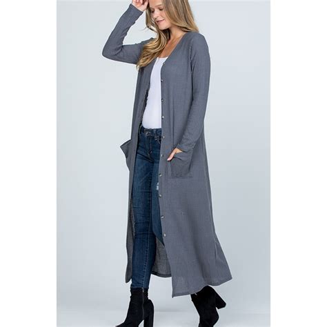 Long Grey Cardigan Calamitys Boutique Llc