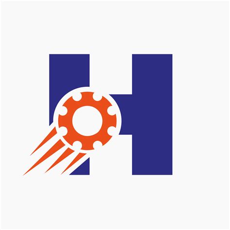 Letter H Gear Cogwheel Logo Automotive Industrial Icon Gear Logo Car