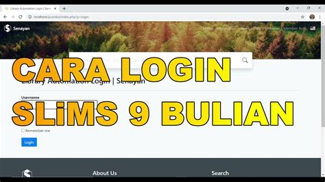 Cara Login Slims Bulian Youtube