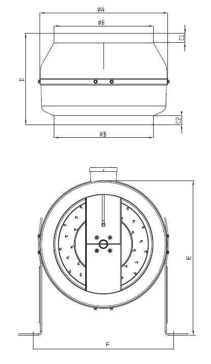 Axial Rohrventilator Mm Zuluft Abluft