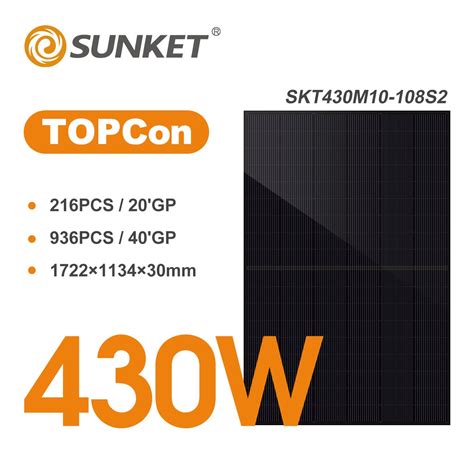 TOPCon Solar Panel Sunket Extraordinary N Type Solar Panel