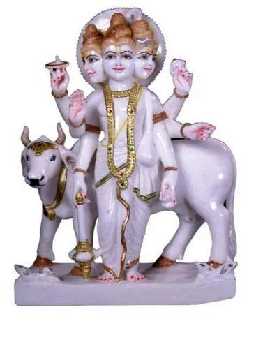 Multicolor Marble Dutt Bhagwan Statue For Worship Temple Size