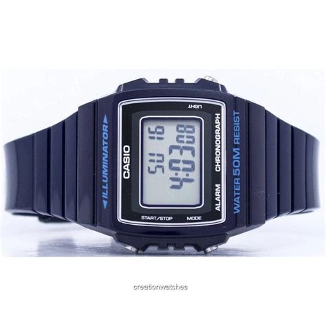 Casio Digital Alarm Chronograph W 215H 2AVDF W 215H 2AV Unisex Watch