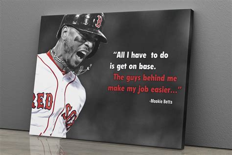 Mookie Betts Quote Poster Los Angeles Dodgers MLB Canvas Wall Etsy